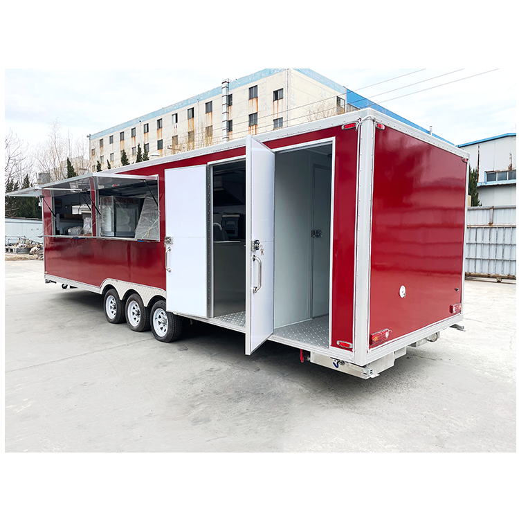 USA Outdoor Mobile Trailer Fully Equipped DOT Listed Ice Cream Pizza Waffle Crepe Food Truck Trailer with Full Kitchen