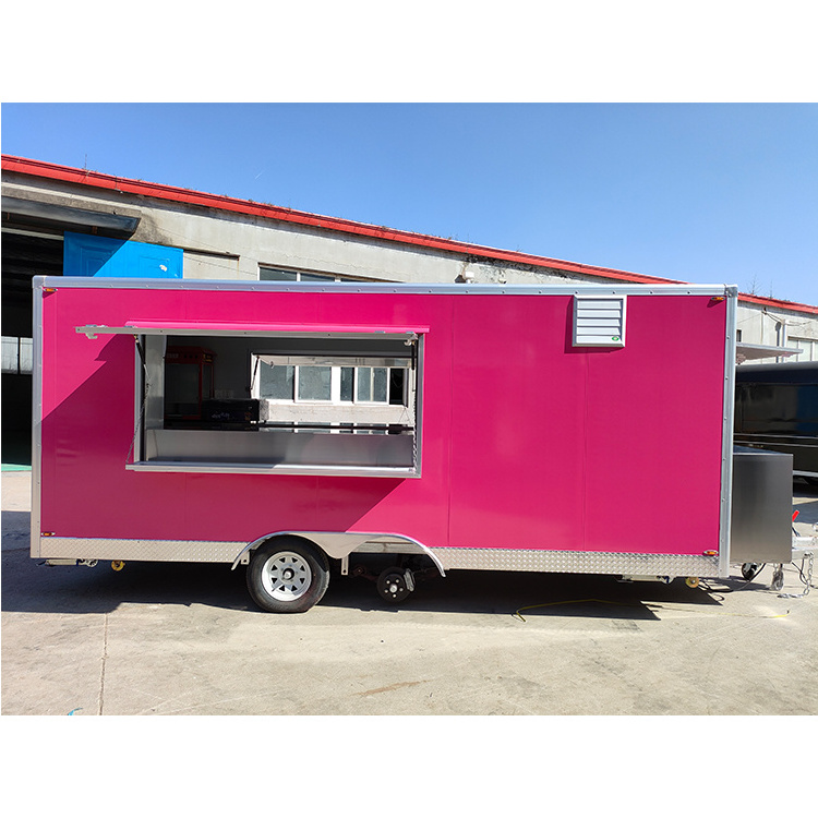 20ft Pasta BBQ Shawarma Taco Gyros Panama Food Beverage Truck Juice Bar Coffee Van Mobile Food Trailer