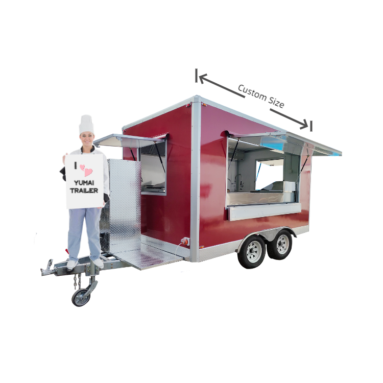 Hotdog Kiosk Taco Food Cart Gyros Pizza Food Truck Ice Cream Mobile Food Trailer with Free 3d Drawing Design for Sale