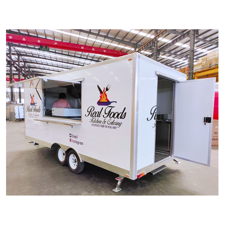 16ft Food Cart Designs Mobile Fast Food Truck Fully Equipped Churros Food Trailer With Full Kitchen For Sale