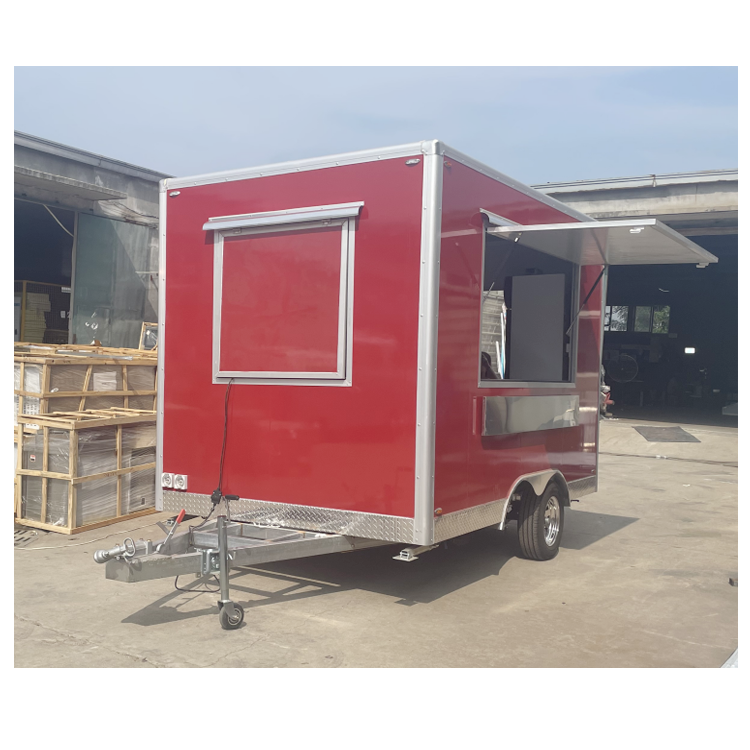 YUMAI New Model Restaurant Cater Truck Snack Food Trailer Custom Beach Mobile Trailer Bar With Oven Fryer