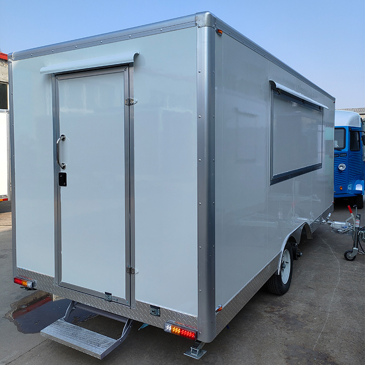 US Europe Standard Most Fashionable Towable Food Trailer with Ice Maker Juice Slush Machine for Sale