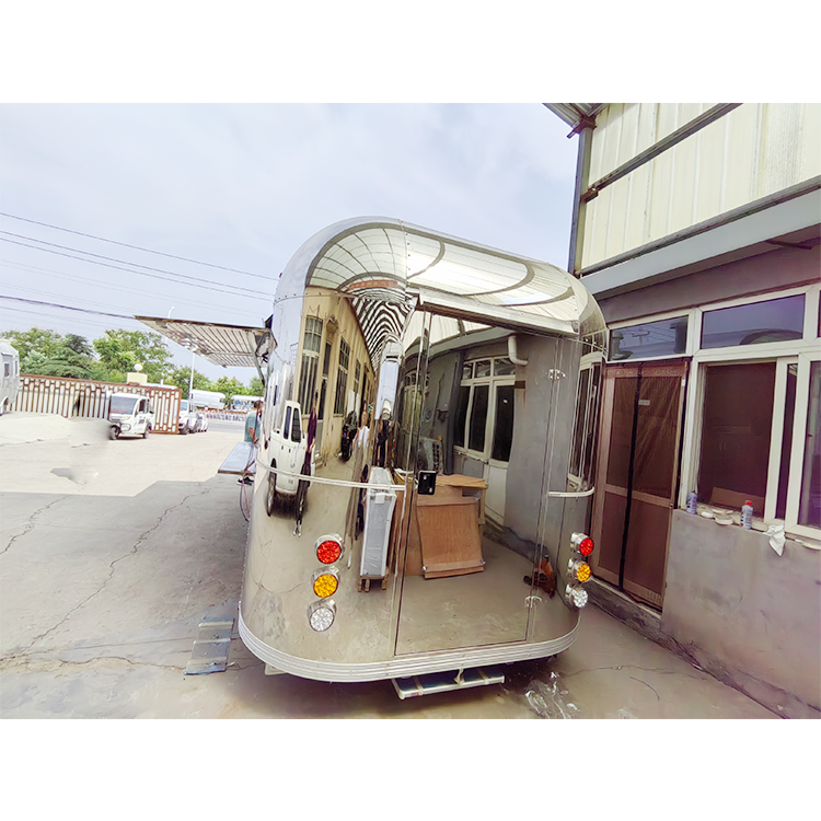 Stainless Steel Food Truck Hot Dog Pizza Coffee Ice Cream Mobile Fast Airstream Food Trailer for Sale