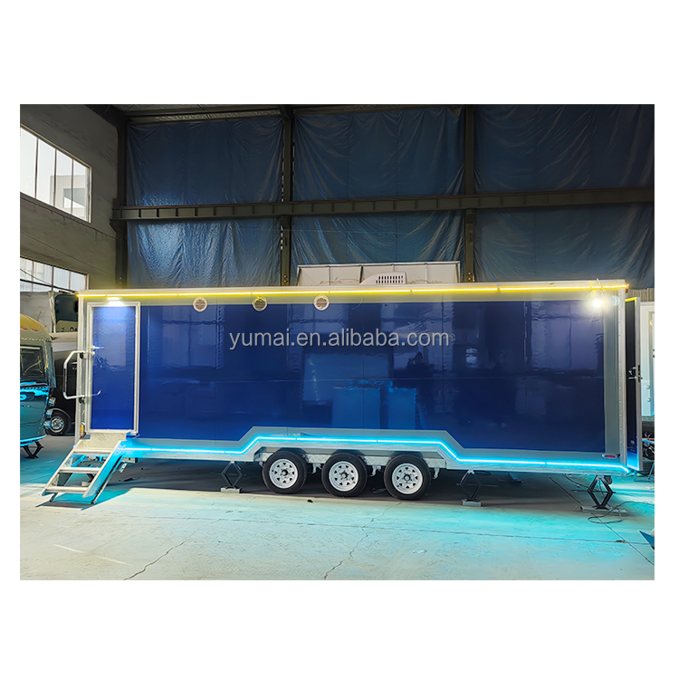 Custom Food Shop Mobile Coffee Bar Food Truck Trailer Street Outdoor Fast Food kiosk Mobile Restaurant for Sale