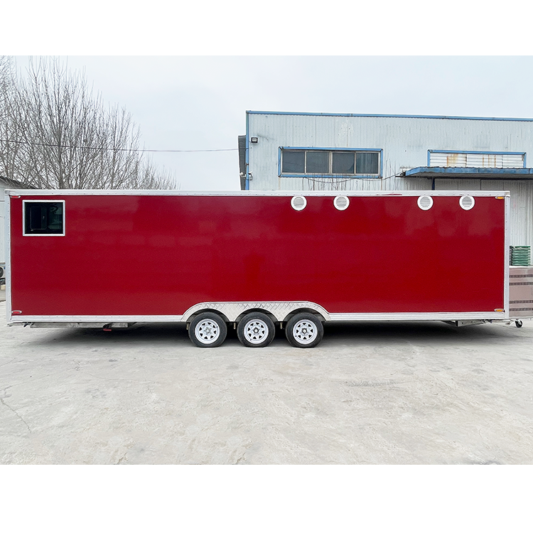 USA Outdoor Mobile Trailer Fully Equipped DOT Listed Ice Cream Pizza Waffle Crepe Food Truck Trailer with Full Kitchen