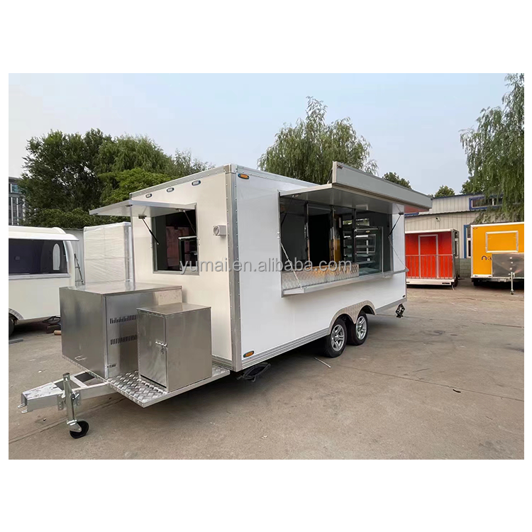 YUMAI CE/VIN Certificate Carritos De Comida Movil Rotisserie Burger Van Catering Trailer Food Truck Fully Equipped