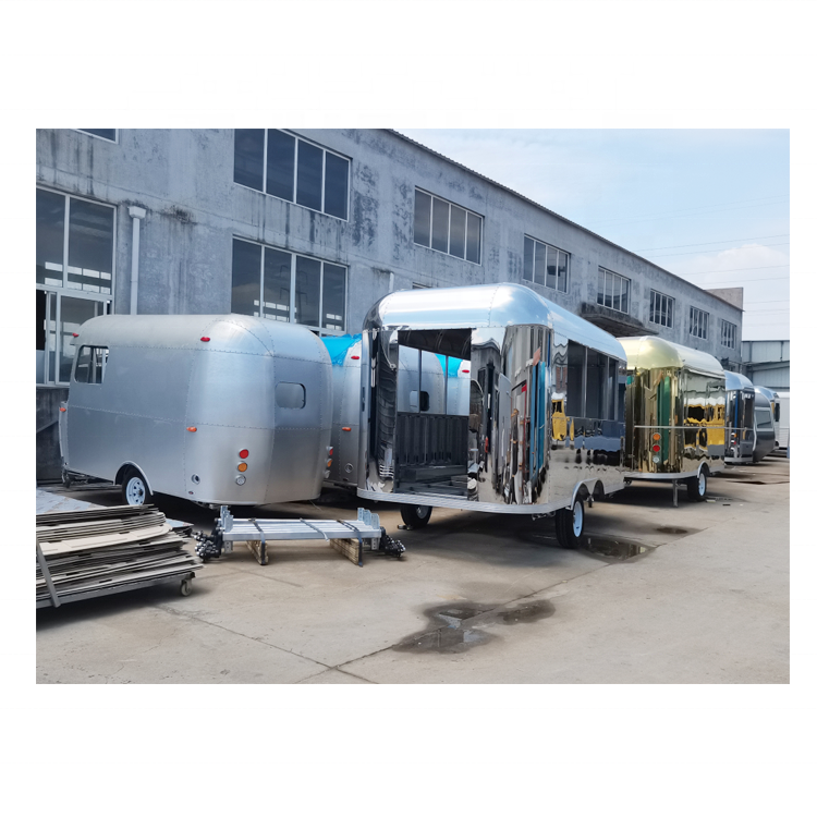 Modern design airstream trailer mobile bbq pizza beer bar food truck