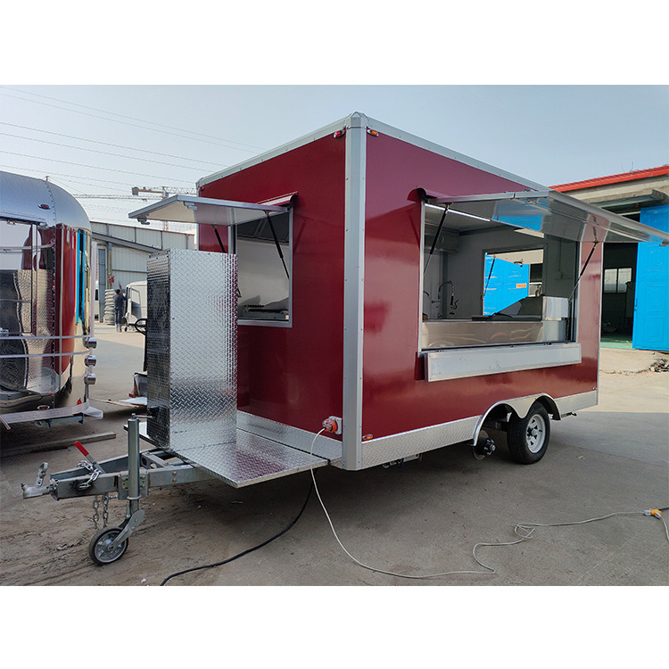 Gas Powered 5m / 16.4ft Length Street Food Truck Mobile Food Trailer Ice Cream Coffee Hot Dog Vending Carts