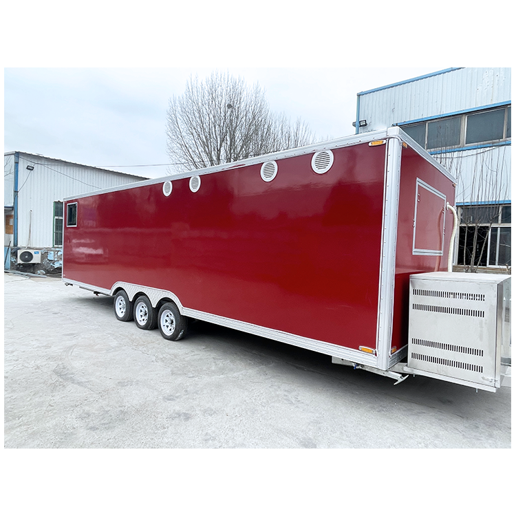 USA Outdoor Mobile Trailer Fully Equipped DOT Listed Ice Cream Pizza Waffle Crepe Food Truck Trailer with Full Kitchen