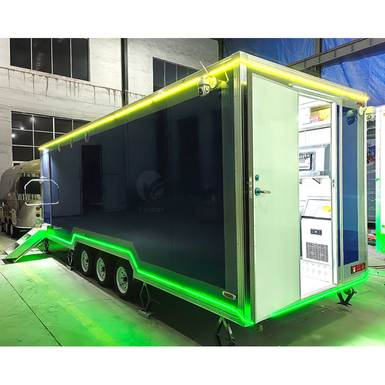 Custom Food Shop Mobile Coffee Bar Food Truck Trailer Street Outdoor Fast Food kiosk Mobile Restaurant for Sale