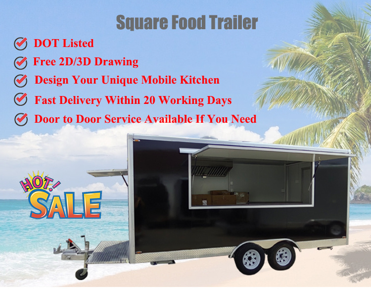 Hot Selling Custom Mobile Hotdog Ice Cream Food Cart Churros Taco Mexican Food Trailer