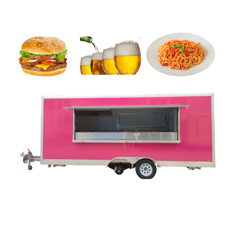 20ft Pasta BBQ Shawarma Taco Gyros Panama Food Beverage Truck Juice Bar Coffee Van Mobile Food Trailer