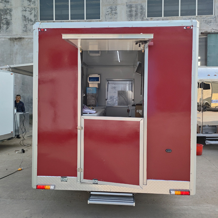 US Europe Standard Most Fashionable Towable Food Trailer with Ice Maker Juice Slush Machine for Sale