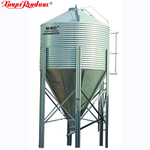 3-33ton Galvanized Steel Feeding Silo Poultry Farm Chicken Feed Silo For Sale