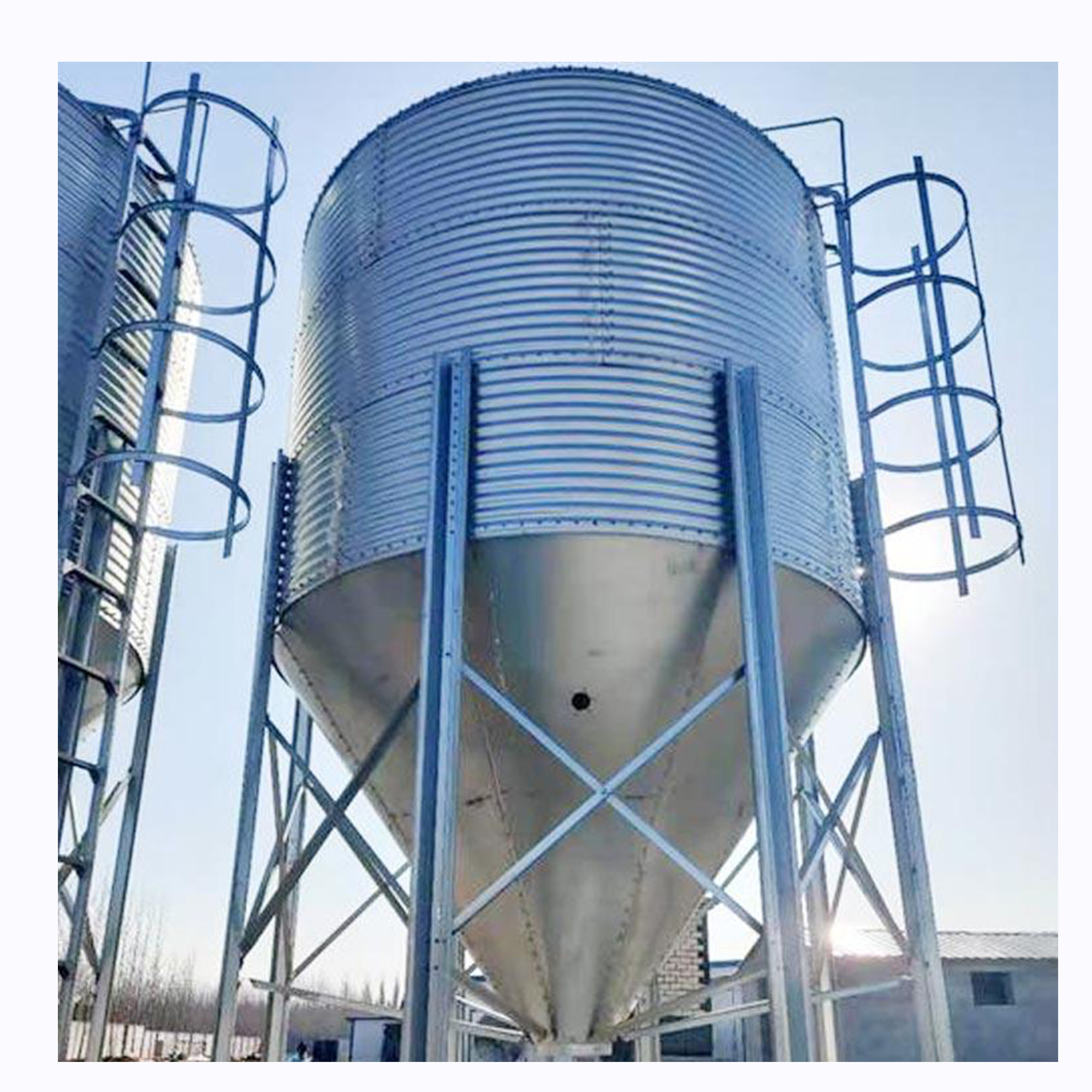 Hot Sale Grain Feed Silos Grain Bins For Small Farms Feed Plant