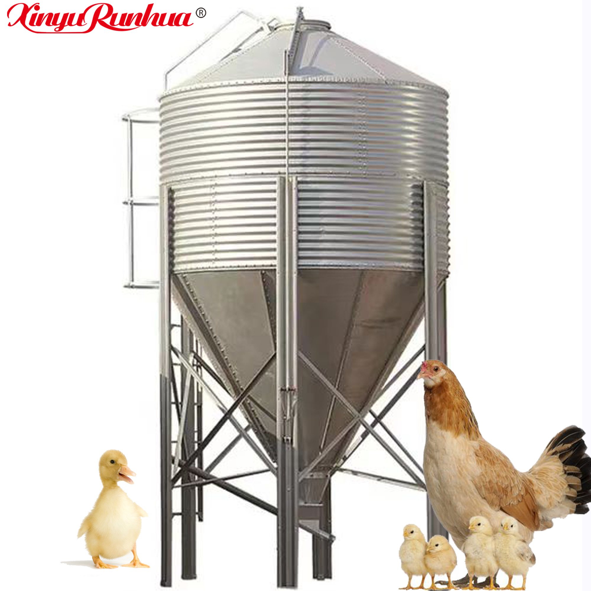 China Factory Supply Galvanized Steel Poultry Farm Feed Storage Silo