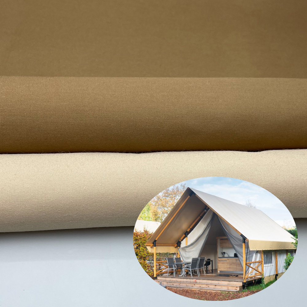 Ribstop Luxury Canvas Flame Retardant Polyester Cotton Outdoor Fabric For Camping Hotel Tents