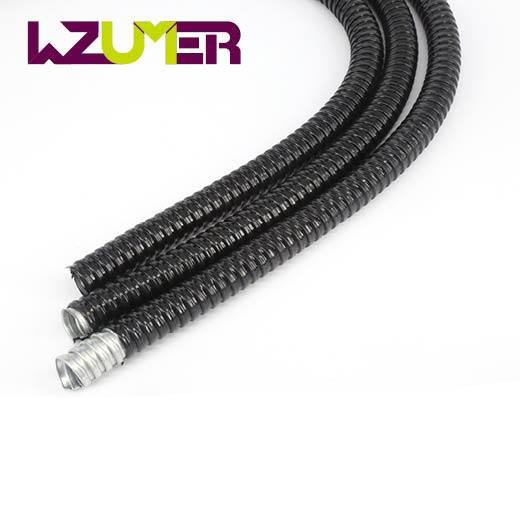 WZUMER Plastic PVC Coated Galvanized Steel Corrugated Electrical Cable Metallic Flexible Metal Pipe Conduit