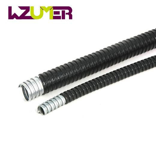 WZUMER Plastic PVC Coated Galvanized Steel Corrugated Electrical Cable Metallic Flexible Metal Pipe Conduit