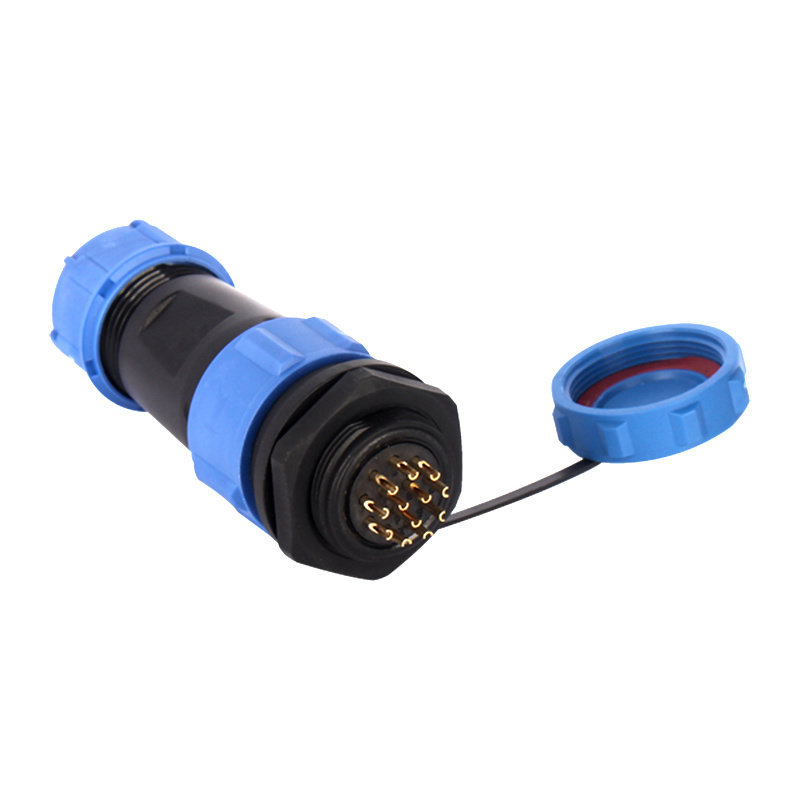 WZUMER SP21 Waterproof Cable IP68 12 Pin Cable Connectors Male/Female Back Nut/Flange/Docking SP Series