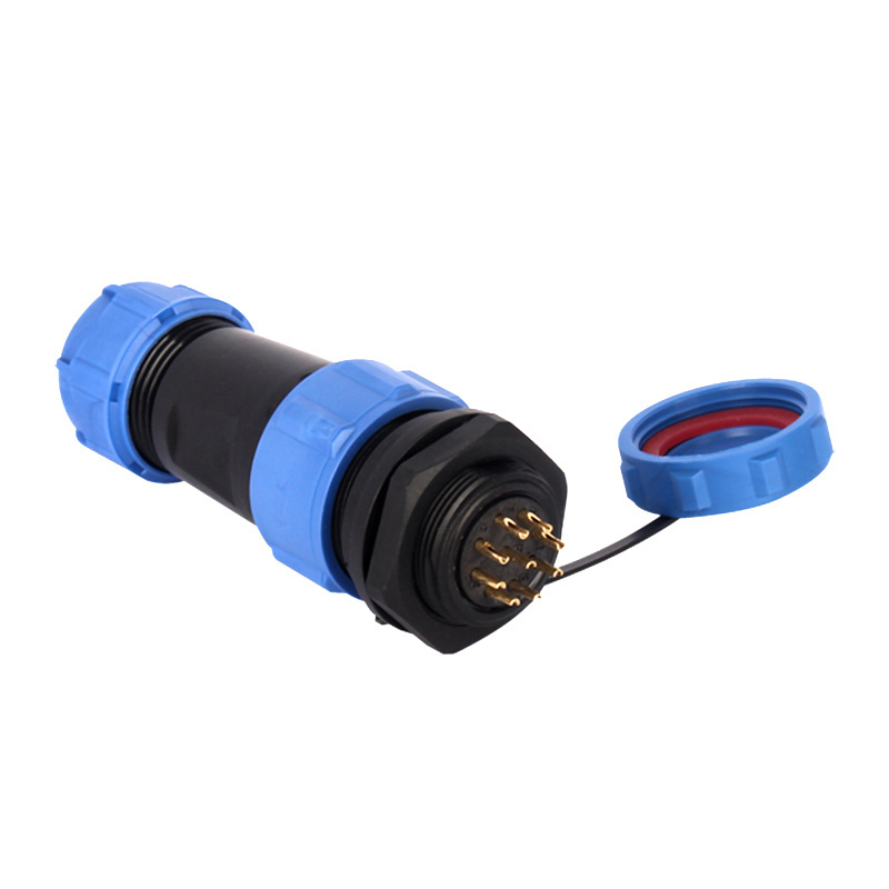 WZUMER SP21 Waterproof Cable IP68 12 Pin Cable Connectors Male/Female Back Nut/Flange/Docking SP Series