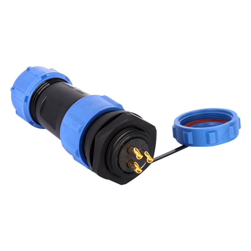 WZUMER SP21 Waterproof Cable IP68 12 Pin Cable Connectors Male/Female Back Nut/Flange/Docking SP Series