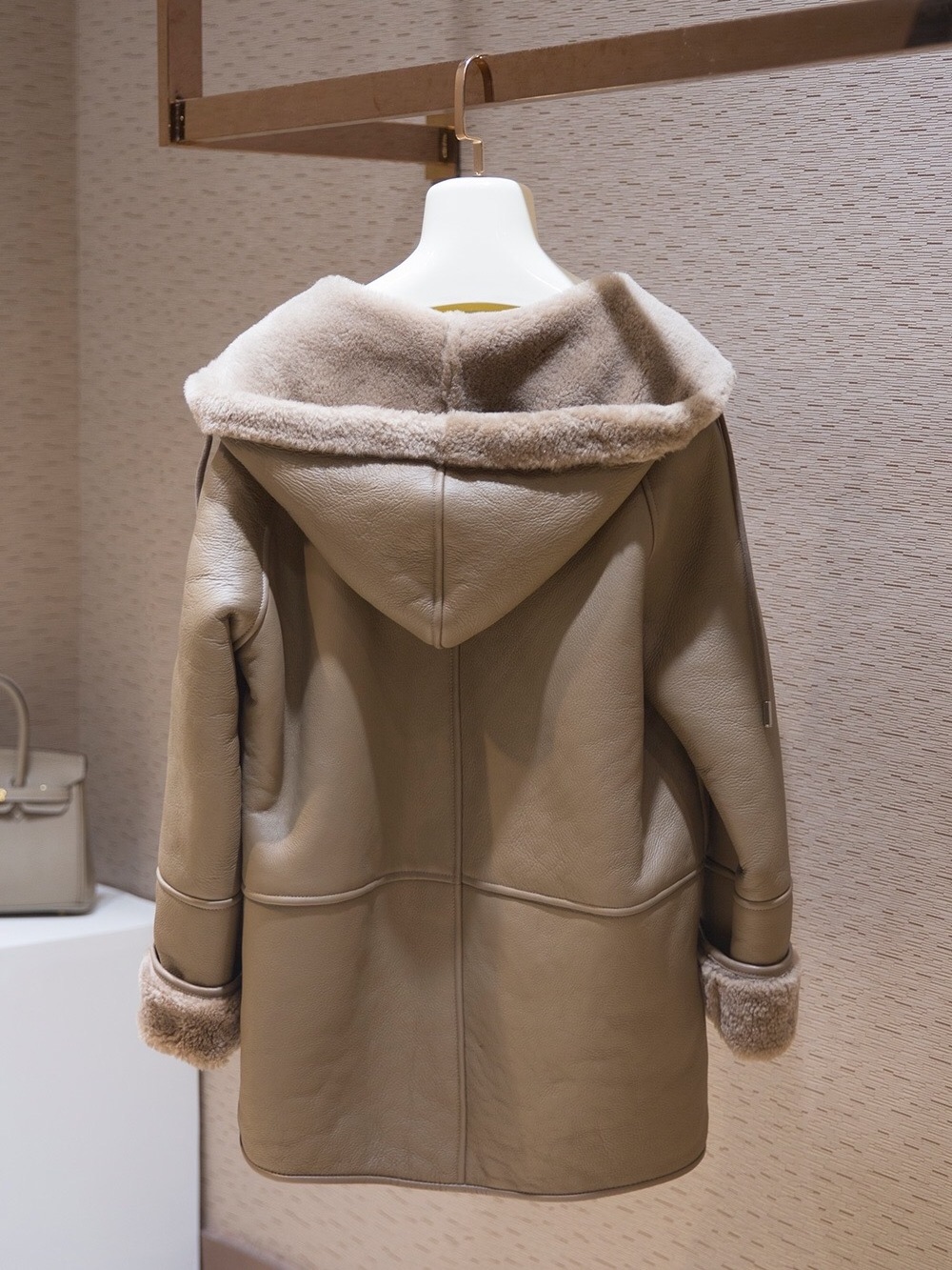 Double face Leather overcoat wholesale parka ladies winter PU jacket women fleece lined Lamb shearing Hooded coat