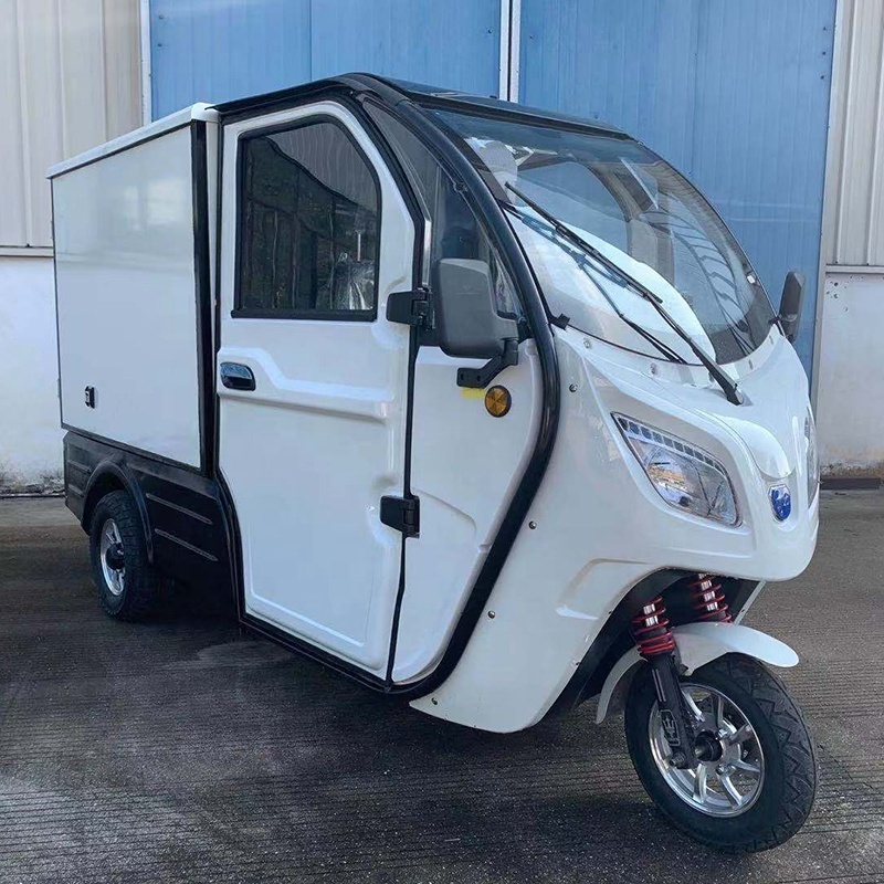 50KM/H Eec Approved 3 Wheels Delivery Scooter Closed Cabin Electric Tricycle With Food Van