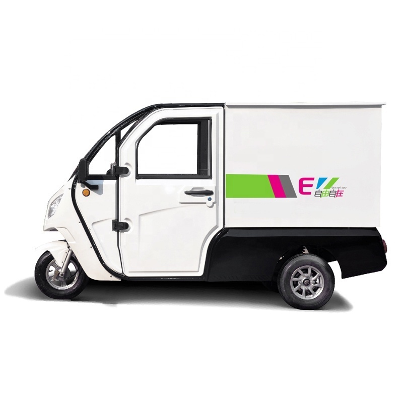 50KM/H Eec Approved 3 Wheels Delivery Scooter Closed Cabin Electric Tricycle With Food Van