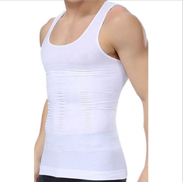 Men Sleeveless Slimming Vest Tummy Control Tank Top Gym Workout Compression Shirt