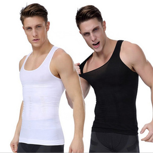 Men Sleeveless Slimming Vest Tummy Control Tank Top Gym Workout Compression Shirt