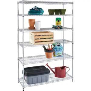 48" x 18" x 72" Multi-function 6 Layers Heavy Duty Supermarket Store Tall Carbon Steel Chrome Steel Wire Shelves