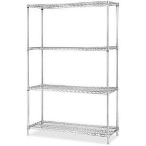 48" x 18" x 72" NSF Approved Stainless Steel Shelves 4-Tier Commercial Heavy Duty Warehouse Wire Shelf Rack