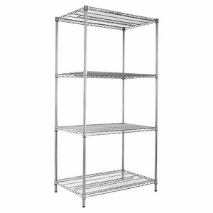 24" x 30" x 60"  Modern Knock Down 4 Tiers 150kg Utility Shelving Heavy Duty Portable Chrome Wire Shelves