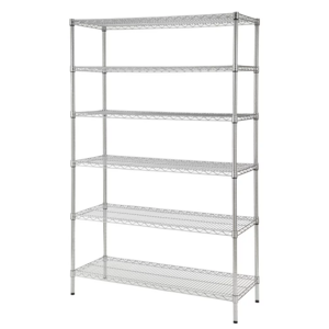 120 x 45 x 180 cm China Dongguan Factory 6 Tiers Adjustable NSF Shelf Wire Shelving