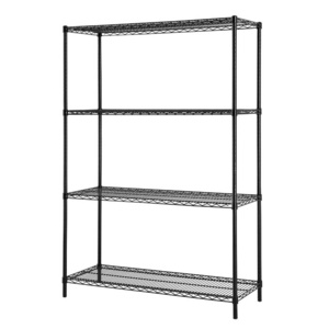 18"w x 36"l x 60"h China Wholesale 4 Tier Storage Unit Chrome Silver Metal Organizer Stackable Wire Shelving Rack