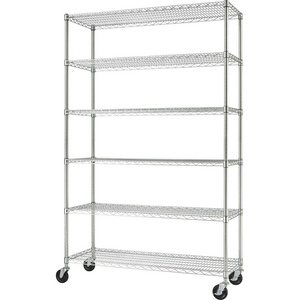 18"d x 48"w x 83"h Popular Low Price 6 Tiers Floor Standing Sundries Storage Metal Wire Shelving Unit