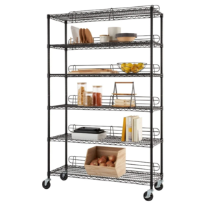 60"W x 18"D x 87"H Factory Supply Durable 6 Tiers Heavy Duty Wire Storage Shelf Rack Hotel Restaurant Wire Shelving