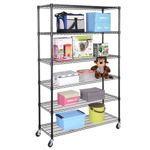 48 x 18 x 82 inch 6 Tier Metal Wire Shelf Rack Industrial Multi-functional Warehouse Wire Mesh Shelving Rack