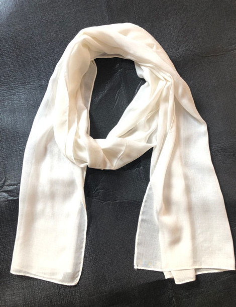 Factory prices plain White silk modal scarf for Dyeing