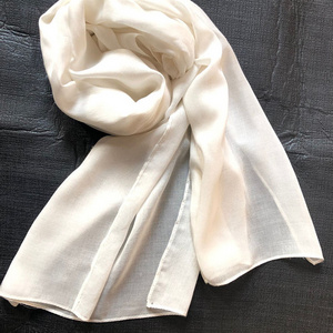 Factory prices plain White silk modal scarf for Dyeing