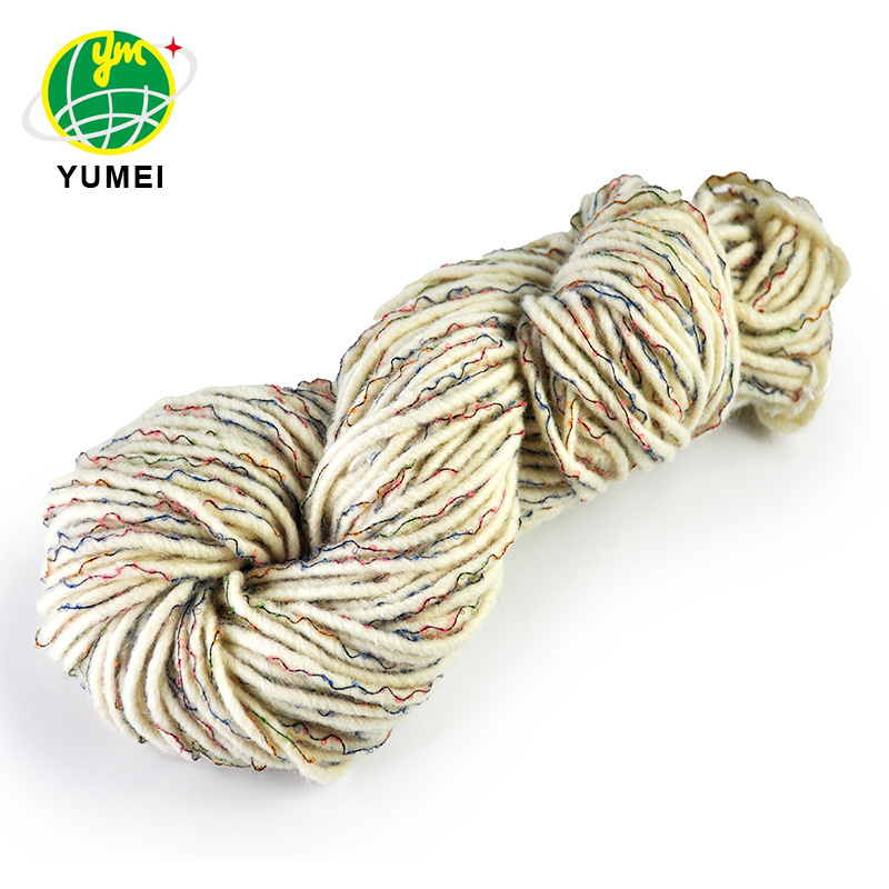 Wholesale Hand Tufted Wool Yarn New Zealand Wool Undyed Yarn Wool Spun Yarn for Carpet