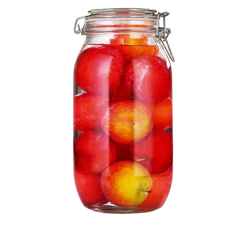 100ml 200ml 280ml 380ml 500ml 750ml 1L 2L 3L Empty Round Hermetic Pickle Glass Storage Jars With Swing Top