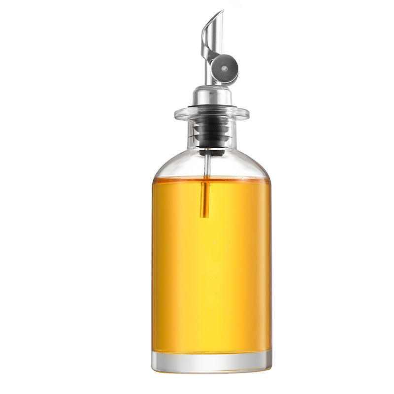 Bulk Price 350ML 500ML Glass Olive Oil Bottle Round Vinegar Dispenser Coffee Syrup Dispenser Glass Bottle