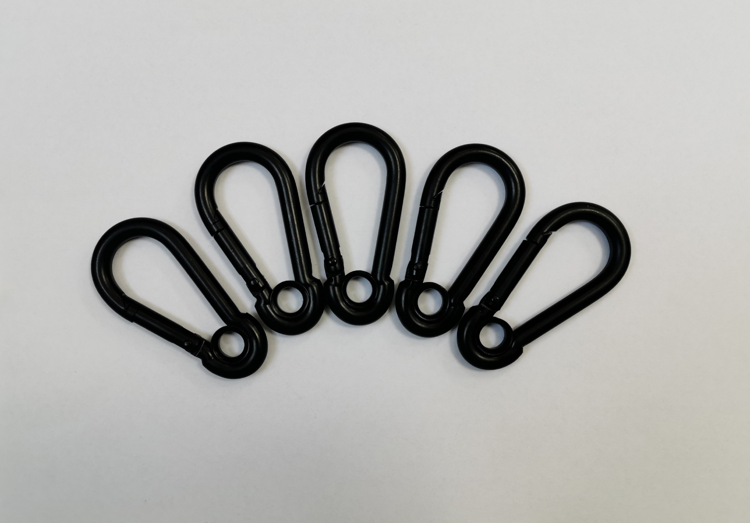 STEEL CARABINER SNAP HOOK WITH EYE BLACK COLOR