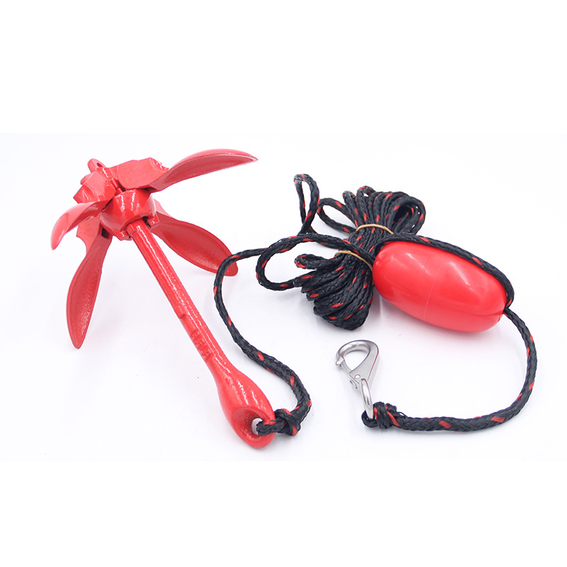 Boat Accessories Umbrella Grapnel Boat Anchor Marine Anchors Folding Anchor Kit with Rope