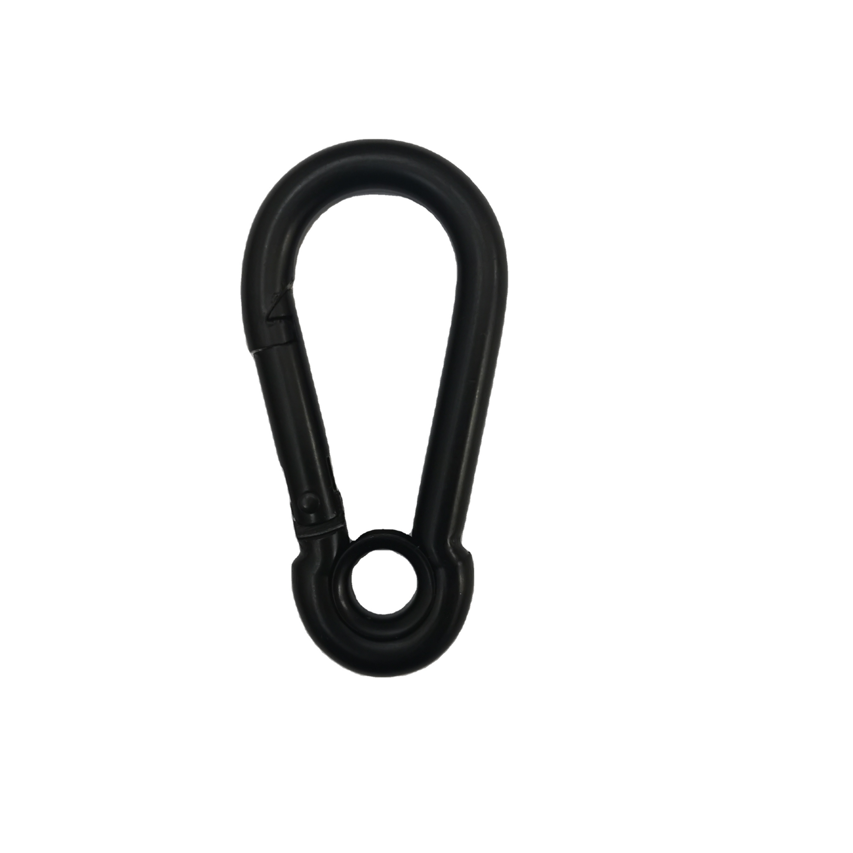 STEEL CARABINER SNAP HOOK WITH EYE BLACK COLOR