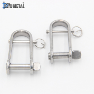 Oval Sink Pin Plate Type Dee Shackle Chain D Screw Pin European JIS Type Shape Anchor Shackle SS304 AISI316 Stainless steel