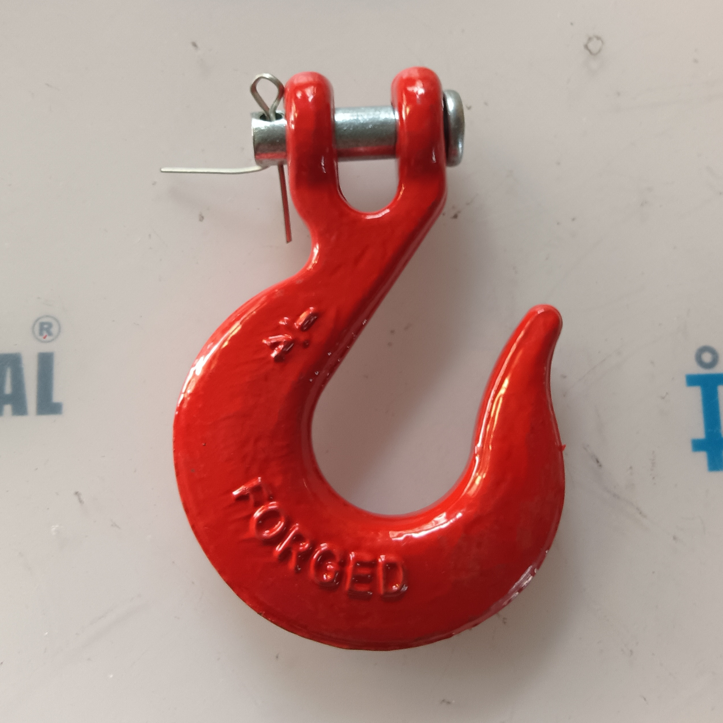 CLEVIS GRAB HOOK - RED PAINTED, A-331