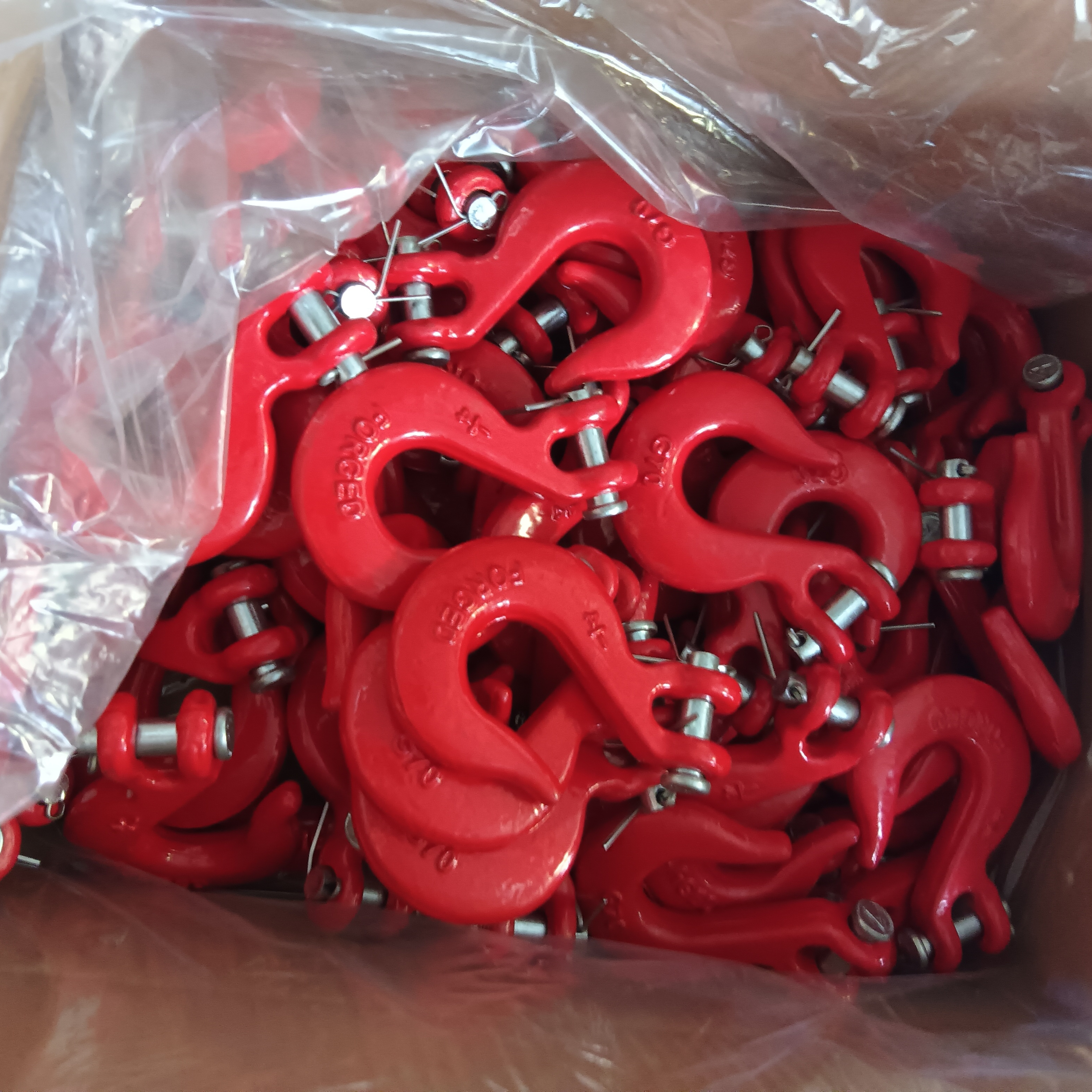 CLEVIS GRAB HOOK - RED PAINTED, A-331